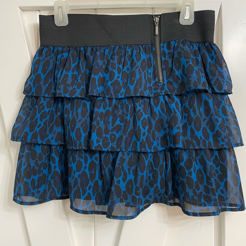 Leopard skirt - blue and black